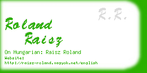 roland raisz business card